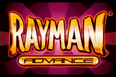 Rayman 10th Anniversary Collection title screen for GameBoy Advance